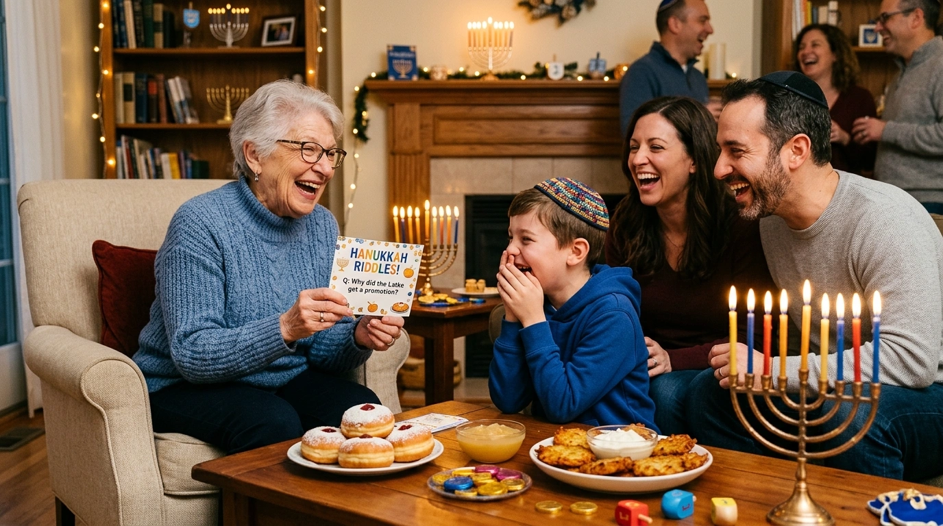 I Am a Jewish Symbol of Hanukkah Riddle with Answer Brain